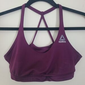 Reebok Plum Strappy Back Sports Bra